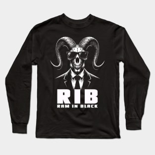 Ram in Black: Creepy and Stylish Long Sleeve T-Shirt